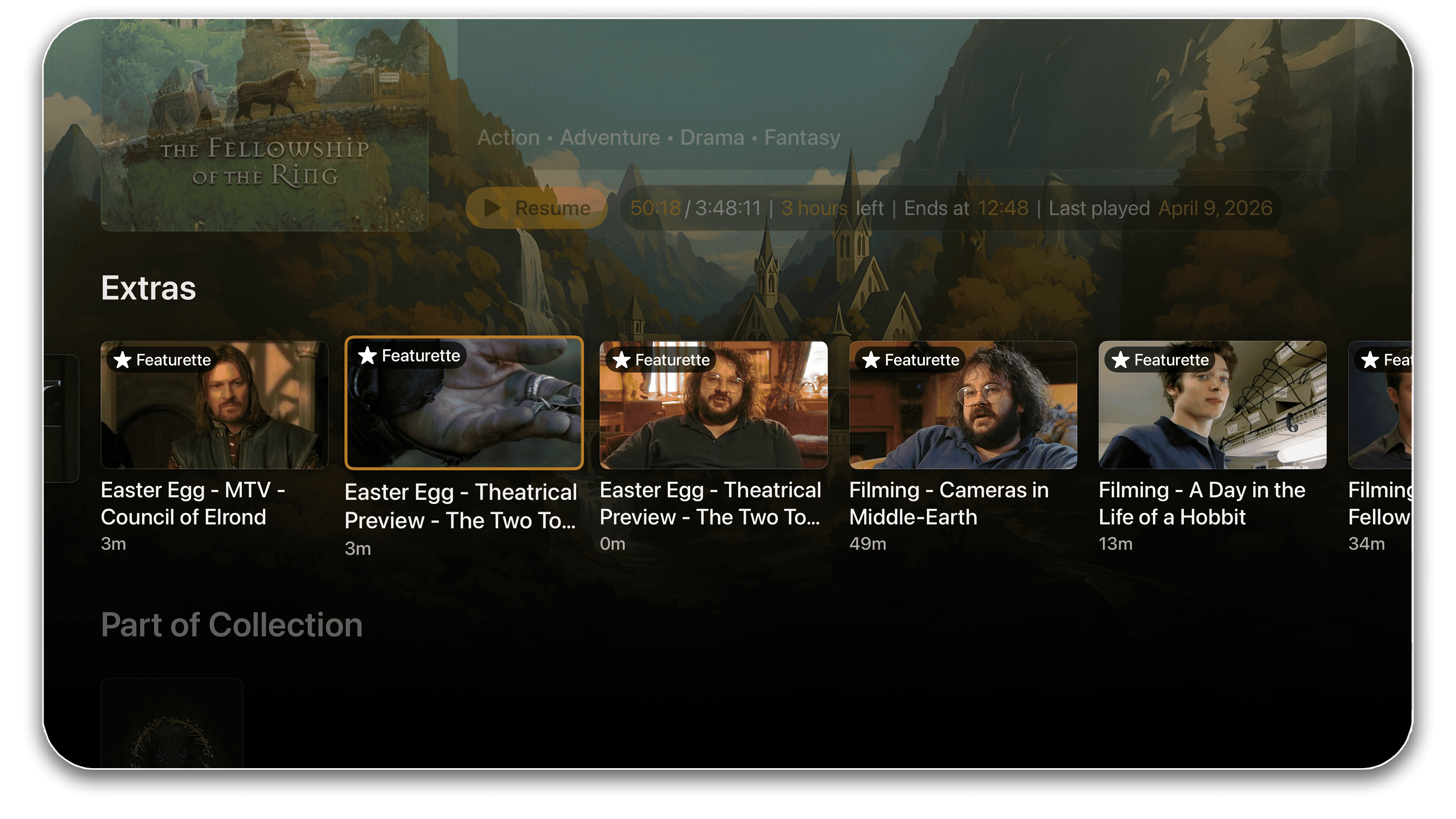 Neptune Extras screen